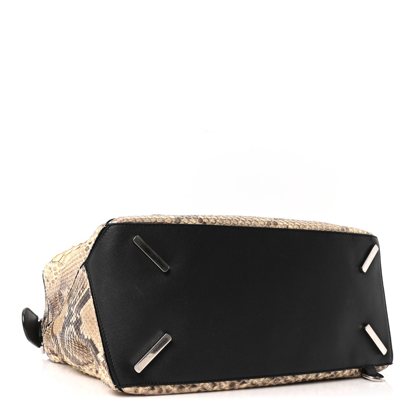 Snakeskin Large Puzzle Bag Black