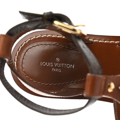 Louis Vuitton Calfskin Game On Playful Flat Sandals 37 7 of 8