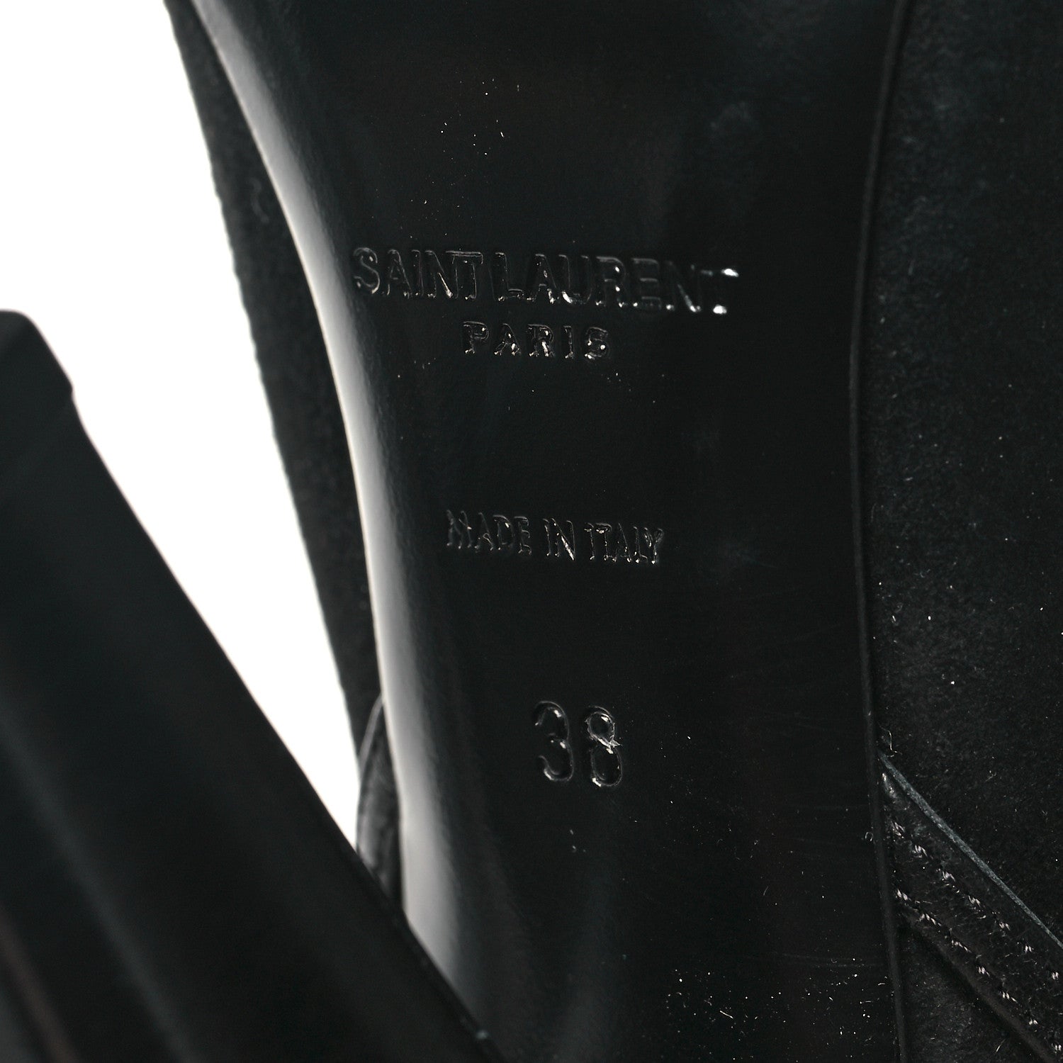 Saint Laurent Suede Faux Fur Jokull 105 Over The Knee Boots 38 Black 7 of 7