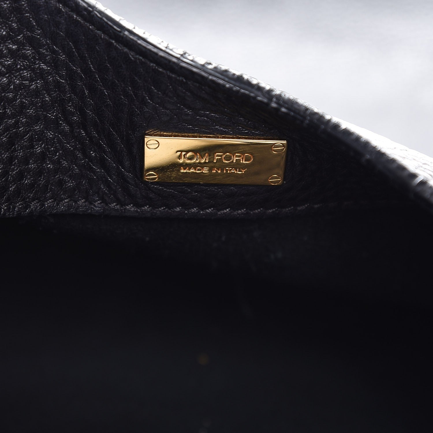 Tom Ford Grained Calfskin Large Alix Padlock Zip Shoulder Bag Black 7 of 9