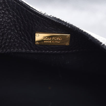 Tom Ford Grained Calfskin Large Alix Padlock Zip Shoulder Bag Black 7 of 9