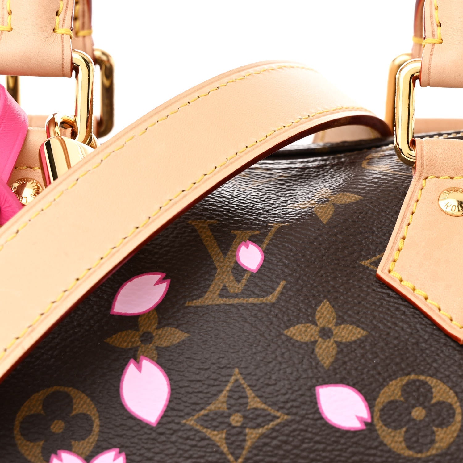 Louis Vuitton LV X TM Monogram Cherry Blossom Speedy Bandouliere 25 Sakura Brown 7 of 14