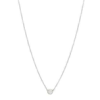 Tiffany Platinum Diamond .33ct Elsa Peretti Diamonds by the Yard Pendant Necklace 1 of 7