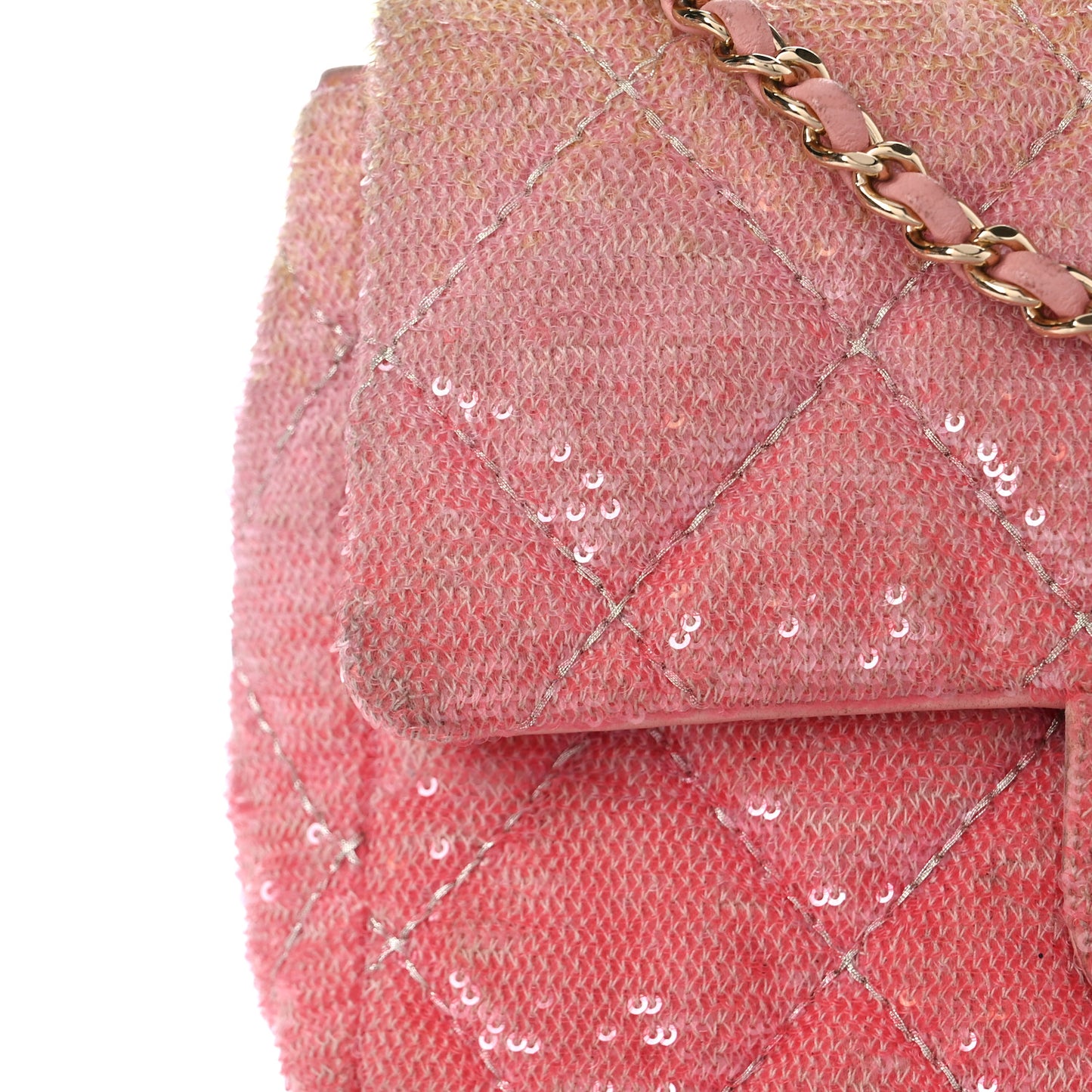Sequin Quilted Ombre Mini Flap Multicolor
