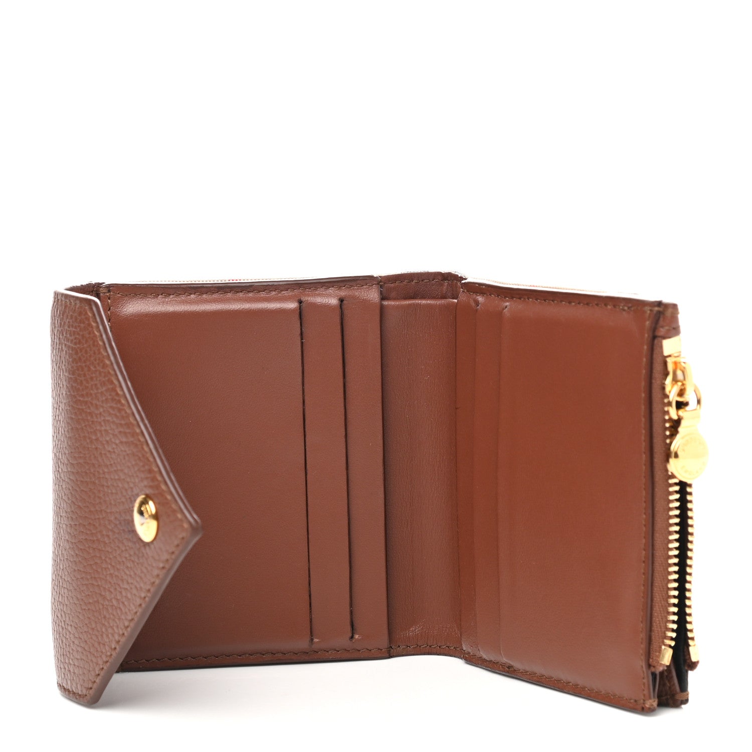 Burberry Haymarket Check Compact Wallet Brown 5 of 10