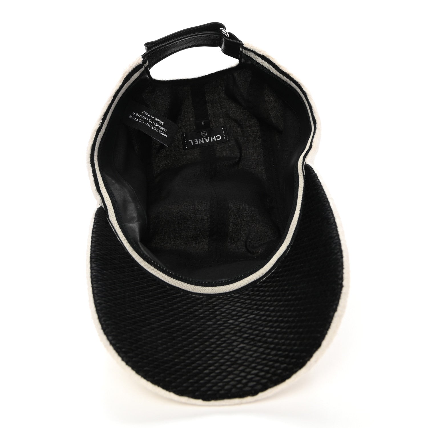 Chanel Terry Cotton CC Cap Hat S White 7 of 8