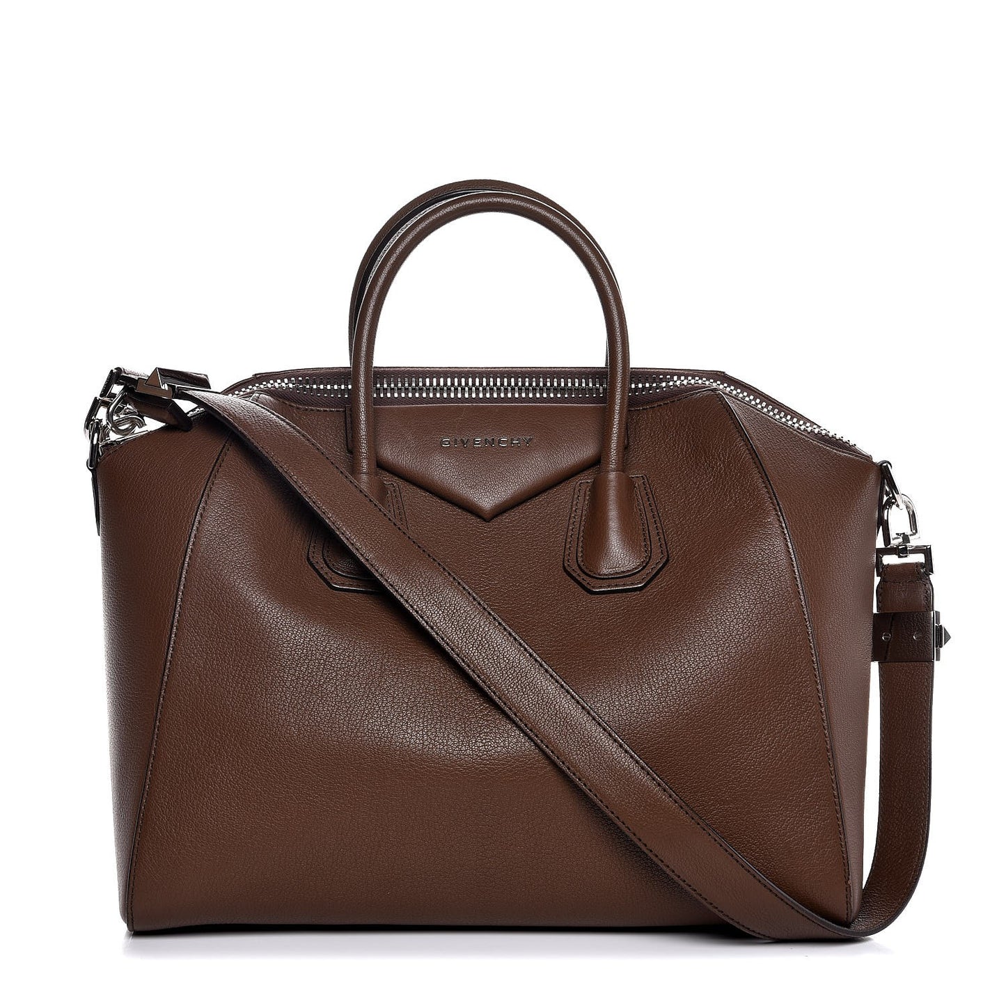 Sugar Goatskin Medium Antigona Brown