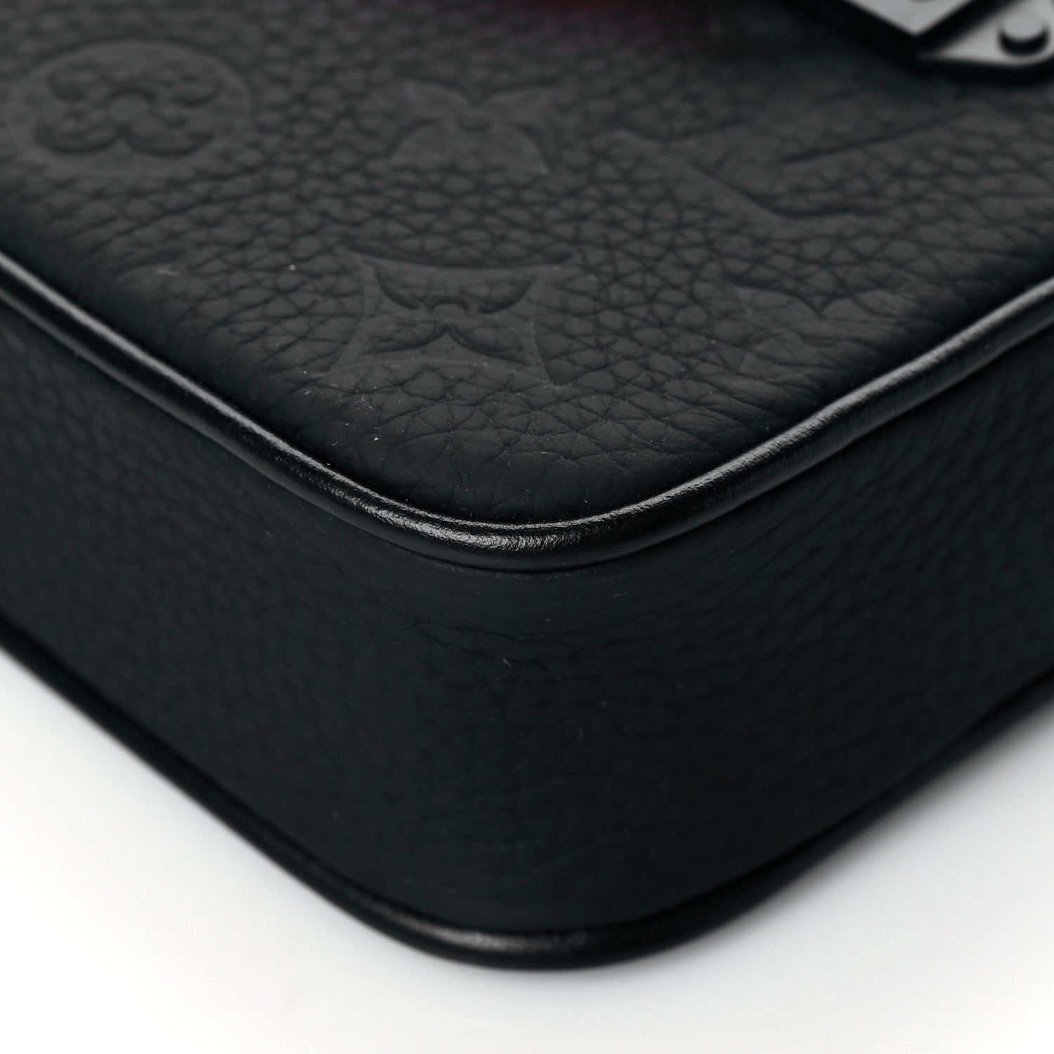Louis Vuitton Taurillon Monogram Uniformes Solar Ray Soft Pochette Volga Belt Bag Black 9 of 9