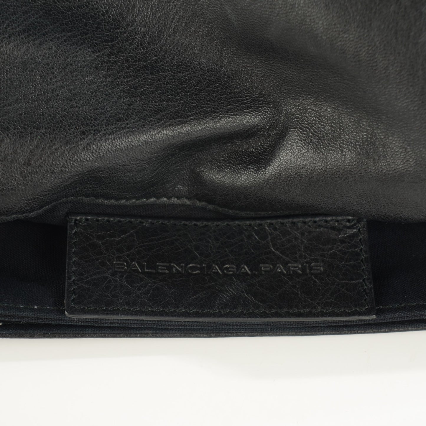 Agneau Giant 21 Rose Gold Hardware Envelope Clutch Black