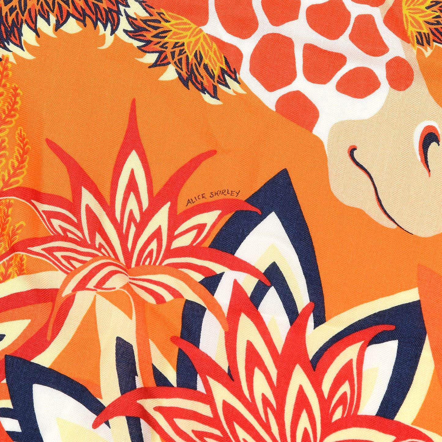 Cashmere Silk Three Graces Shawl 140 Orange Corail Marine