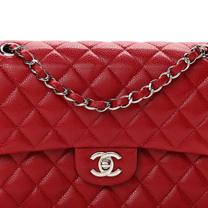 Chanel Caviar Quilted Medium Double Flap Red 8 of 12
