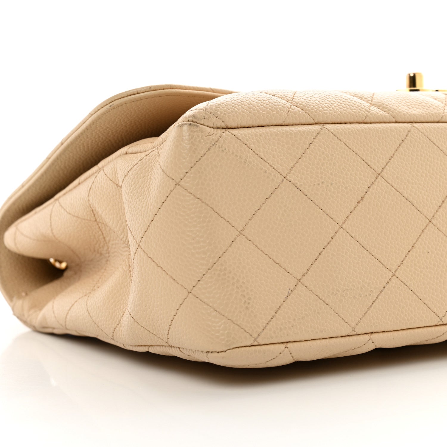 Chanel Caviar Quilted Jumbo Single Flap Beige 9 of 13