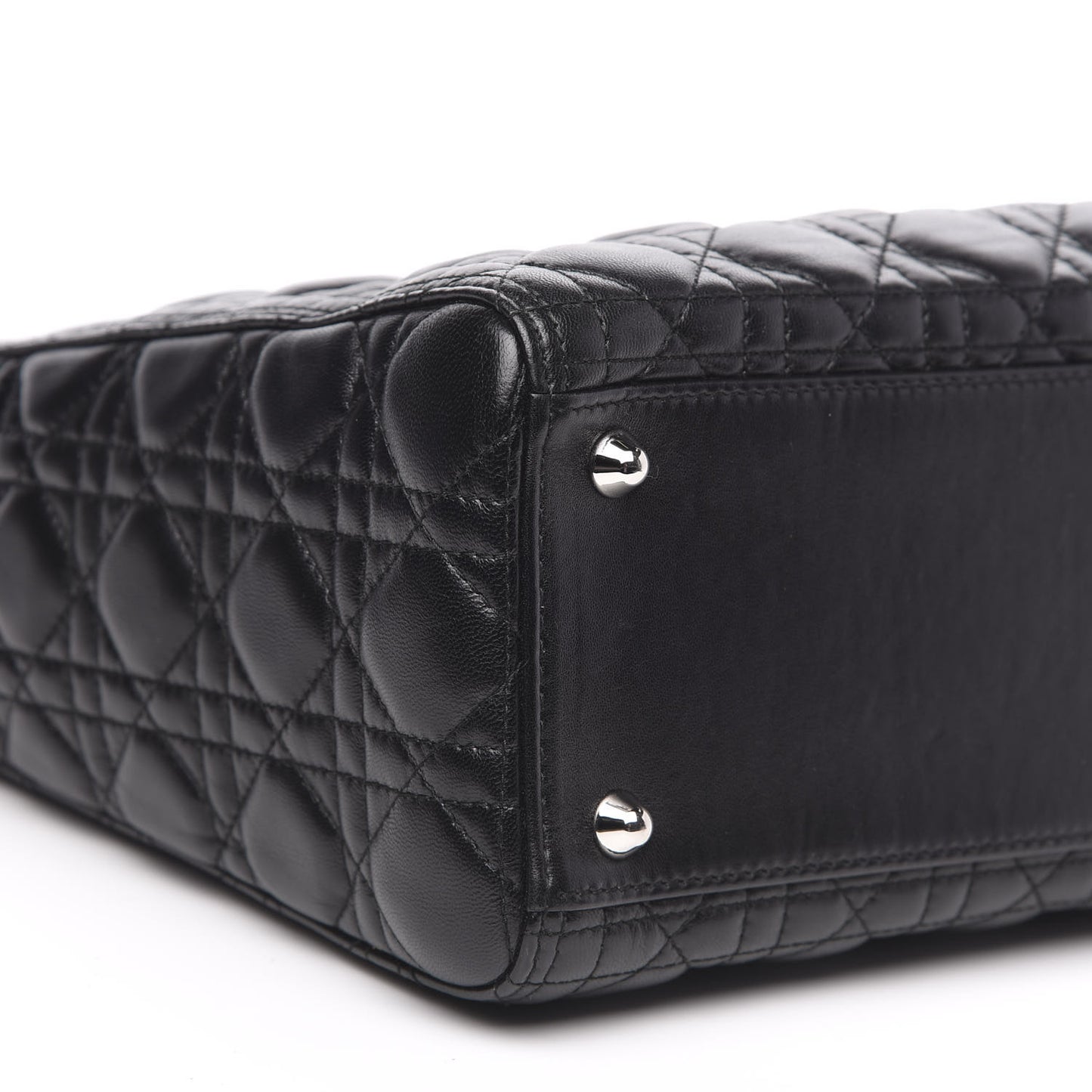 Lambskin Cannage Large Lady Dior Black