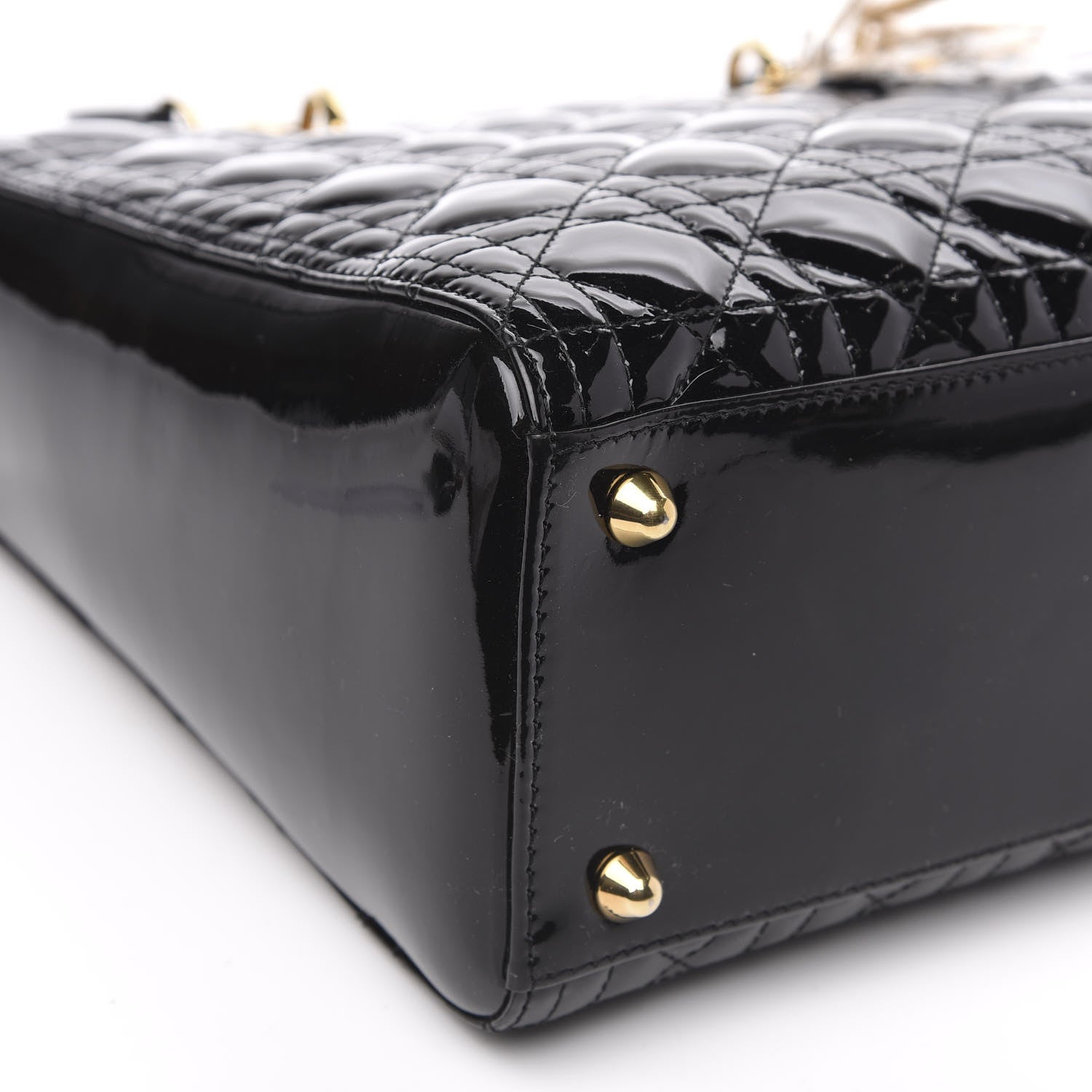Christian Dior Patent Cannage Large Lady Dior Black 8 of 10