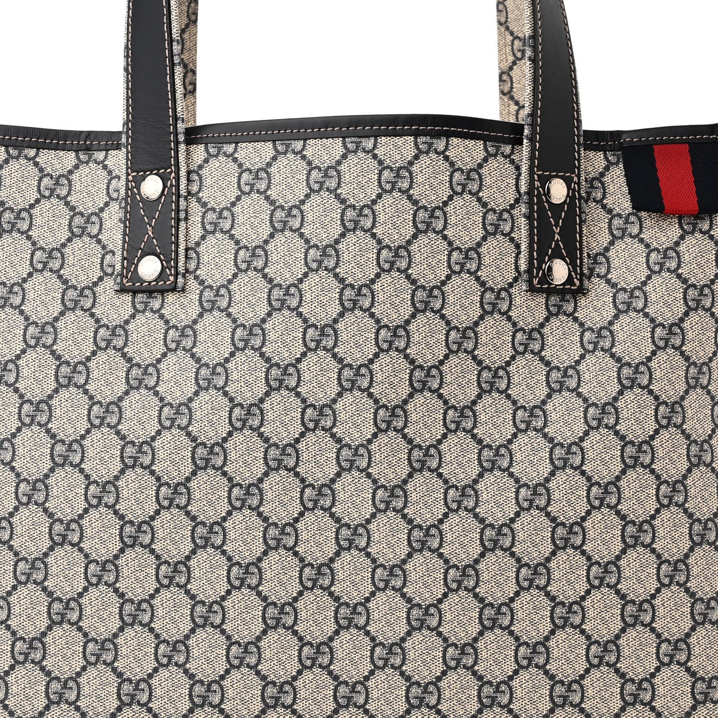 GG Plus Monogram Medium Signature Web Loop Tote Navy