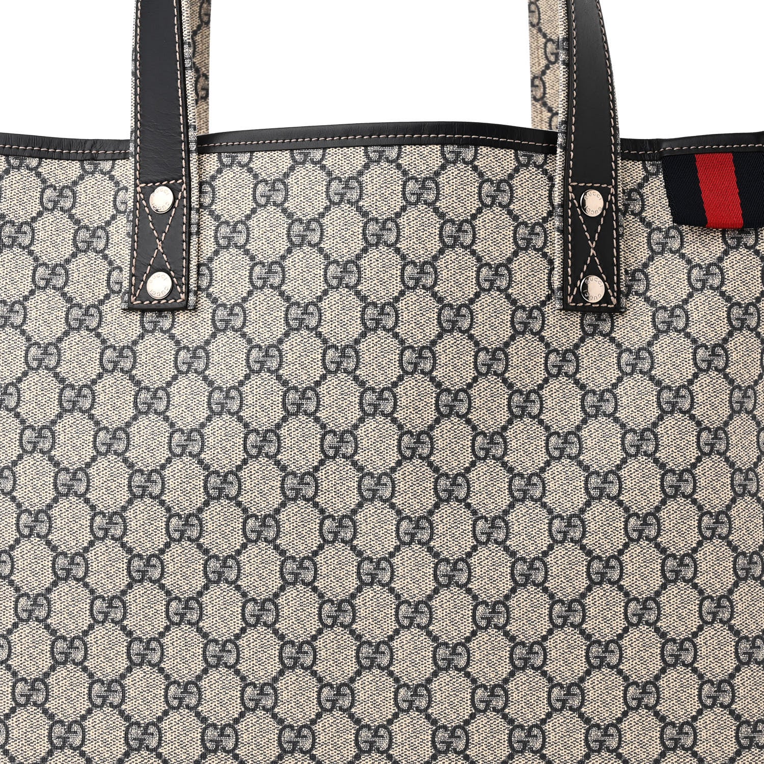 Gucci GG Plus Monogram Medium Signature Web Loop Tote Navy 8 of 10