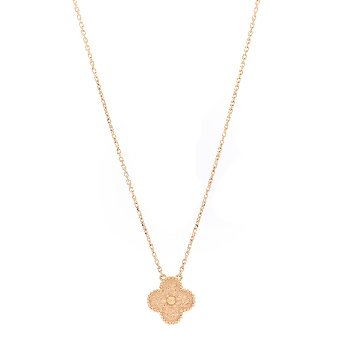 18K Yellow Gold Vintage Alhambra Pendant Necklace