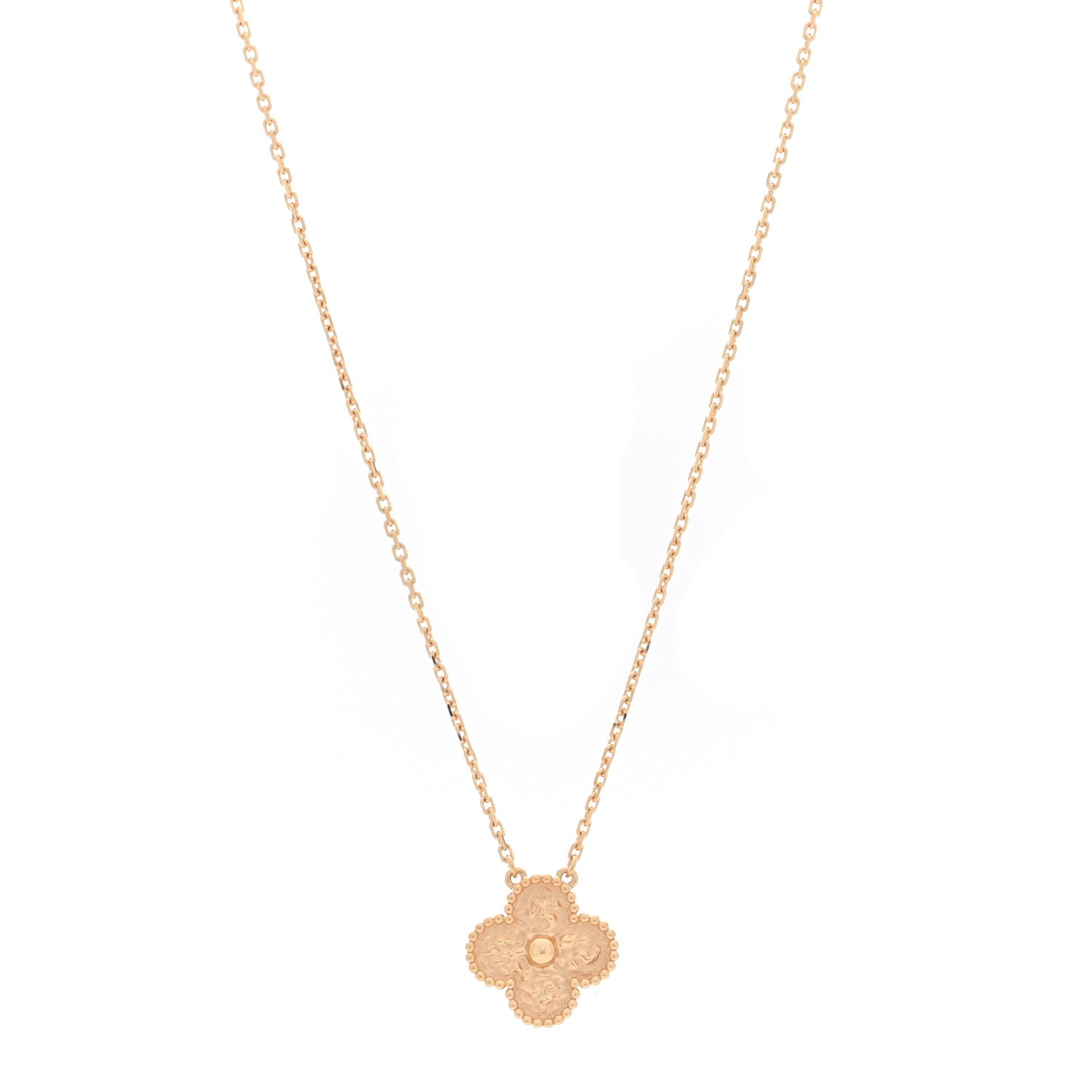 Van Cleef & Arpels 18K Yellow Gold Vintage Alhambra Pendant Necklace 1 of 5
