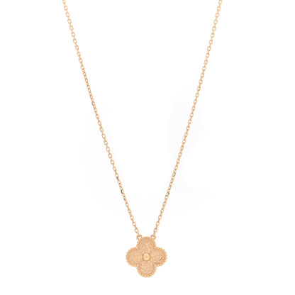 Van Cleef & Arpels 18K Yellow Gold Vintage Alhambra Pendant Necklace 1 of 5