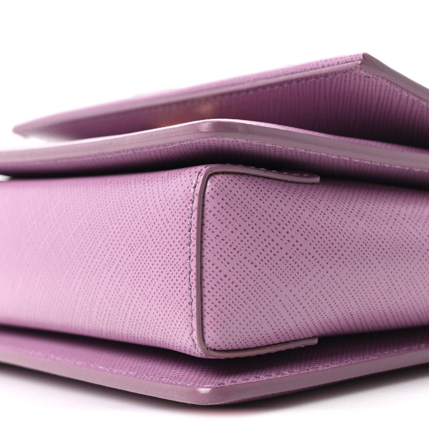 Printed Calfskin Ginny Crossbody Bag Purple