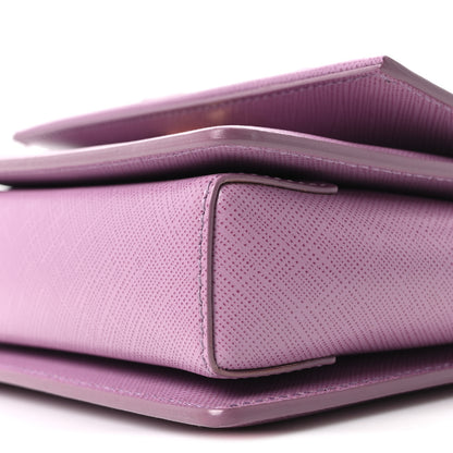Salvatore Ferragamo Printed Calfskin Ginny Crossbody Bag Purple 10 of 10