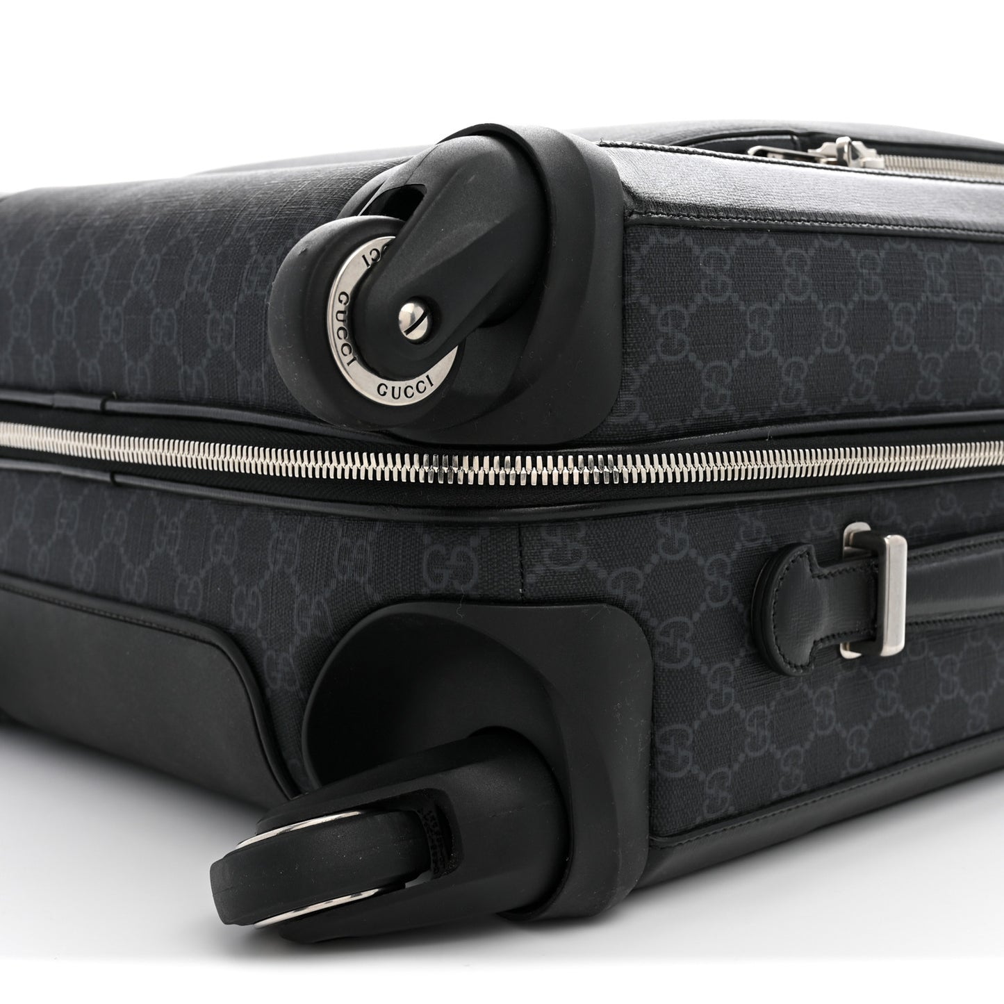 GG Supreme Monogram Azalea Calfskin Retro Interlocking G Small Savoy Cabin Trolley Beige Ebony Brown Sugar