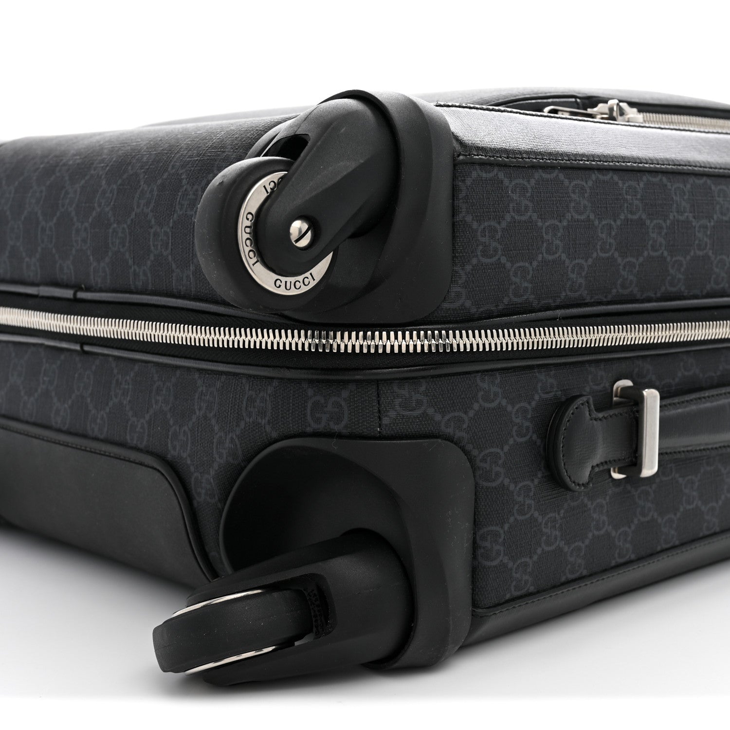 Gucci GG Supreme Monogram Azalea Calfskin Retro Interlocking G Small Savoy Cabin Trolley Beige Ebony Brown Sugar 9 of 10