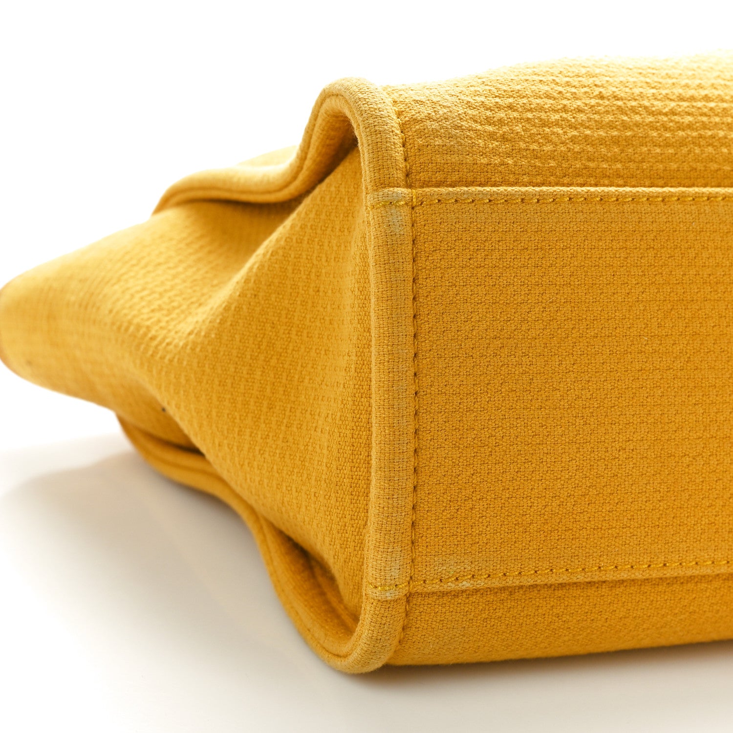Chanel Mixed Fibers Small Deauville Tote Yellow 10 of 12