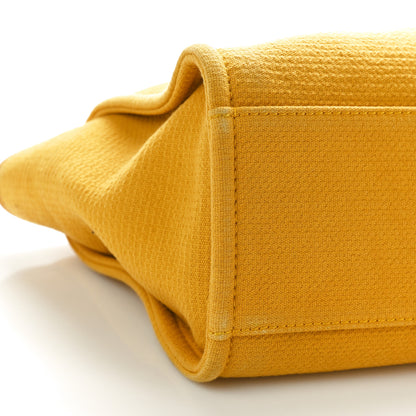 Chanel Mixed Fibers Small Deauville Tote Yellow 10 of 12