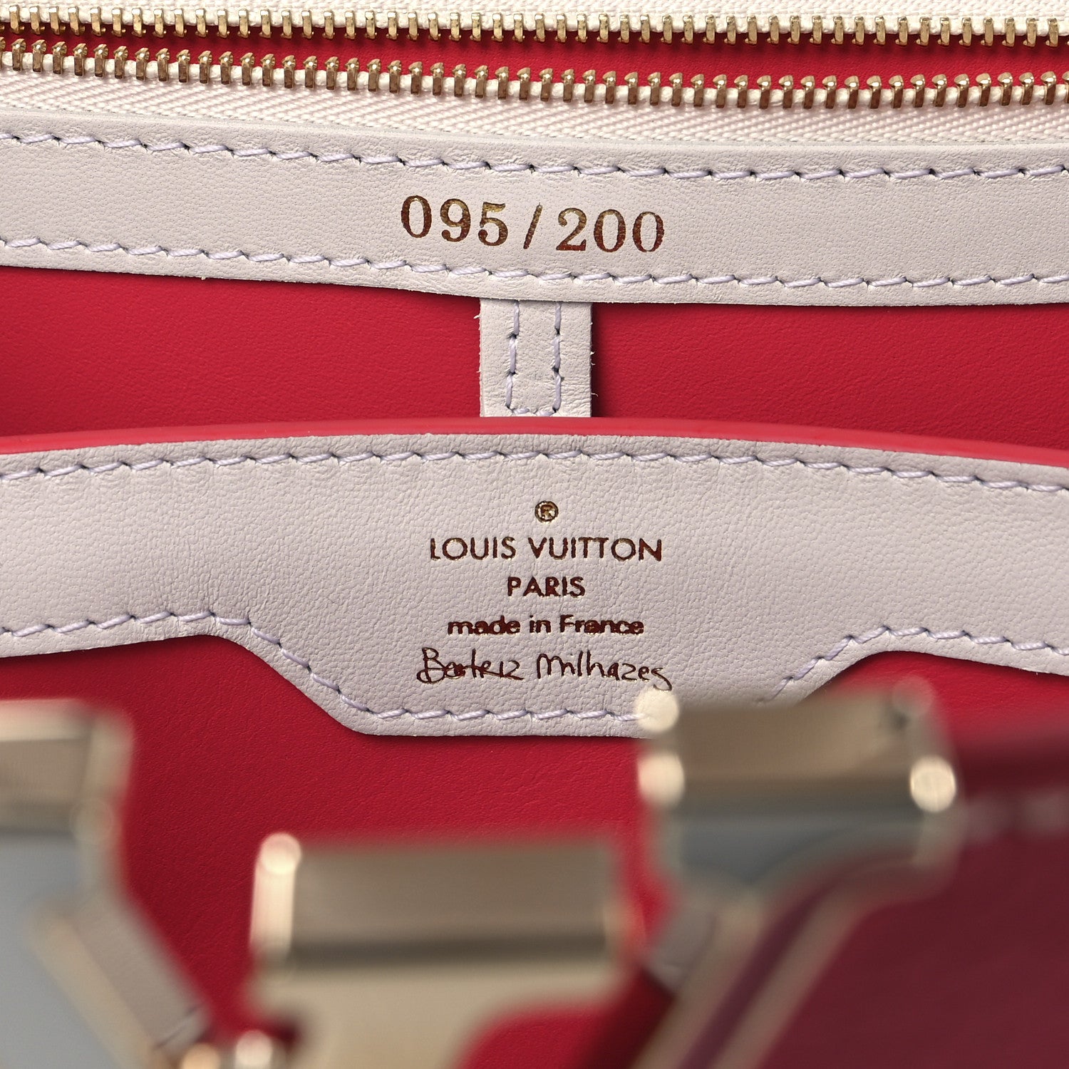 Louis Vuitton Lambskin Beatriz Milhazes Artycapucines PM White Multicolor 5 of 8