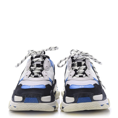 Balenciaga Fabric Mesh Mens Triple S Sneakers 39 Black Blue White 2 of 7