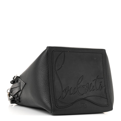 Christian Louboutin Calfskin Empire Spike Studded Mini Cabachic Bucket Bag Black 4 of 13