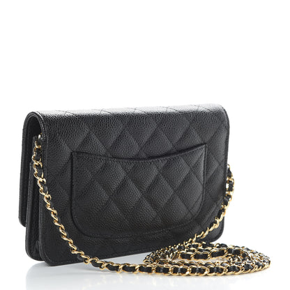 Chanel Caviar Quilted Wallet On Chain WOC Black 3 of 12