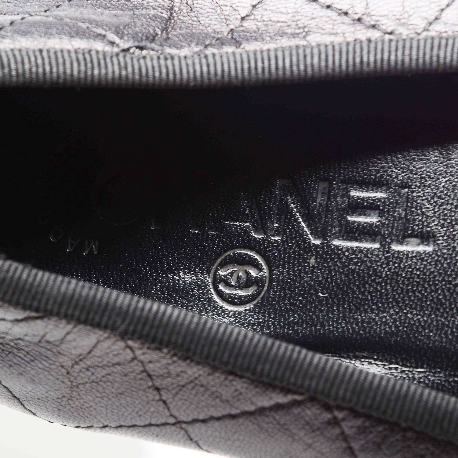 Chanel Lambskin Cambon Quilted Ballerina Flats 39 Black 9 of 9