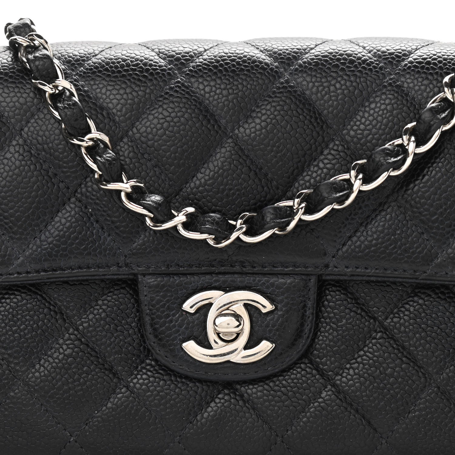 Chanel Caviar Quilted East West Flap Black 8 of 10