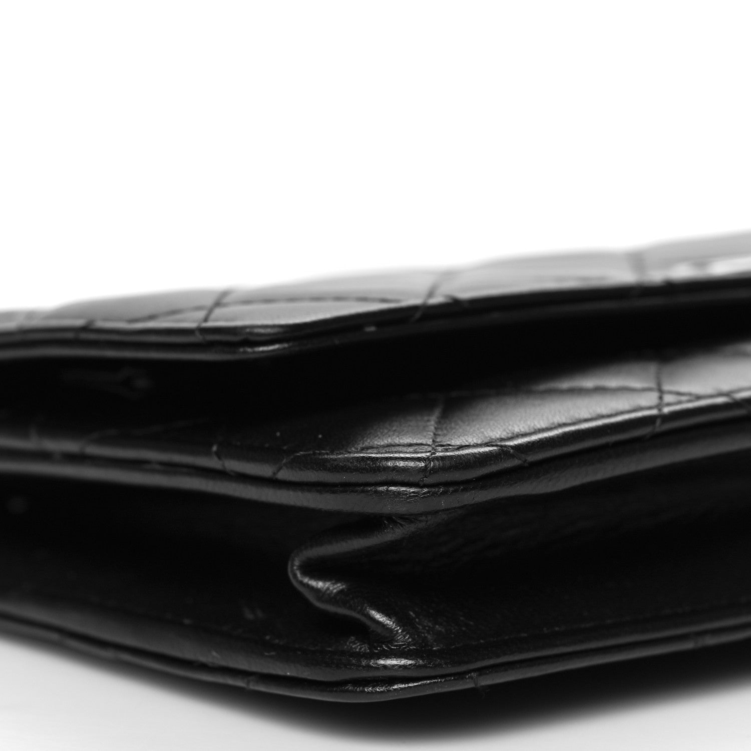 Chanel Lambskin Quilted Wallet On Chain WOC Black 11 of 14