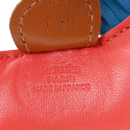 Hermes Milo Lambskin Grigri Rodeo Horse Bag Charm PM Rose Texas Bleu Zanzibar Gold 3 of 5