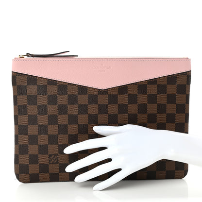 Louis Vuitton Damier Ebene Daily Pouch Rose Poudre 2 of 7