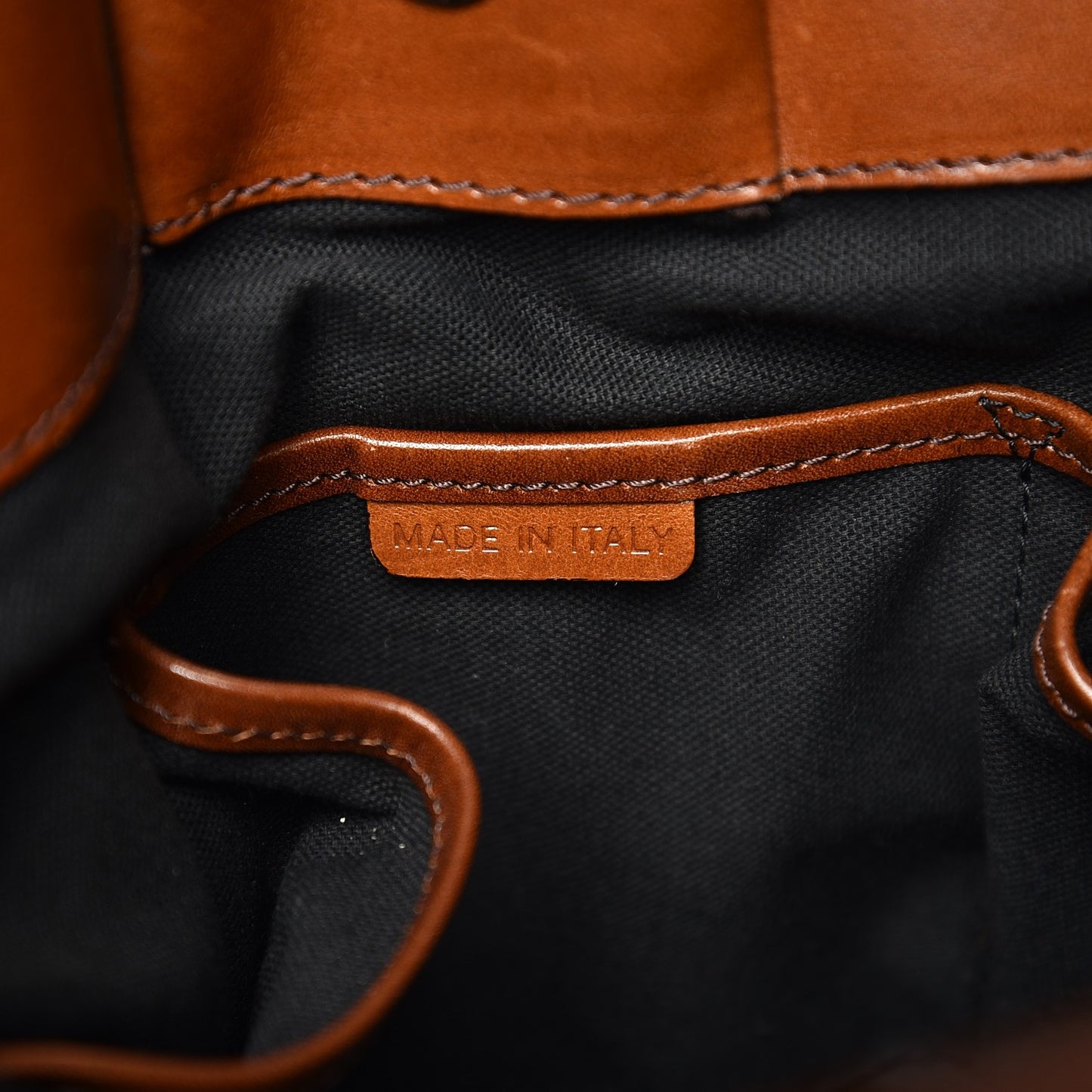 House Check Bridle Calfskin Small Whipstitch Tote Dark Tan