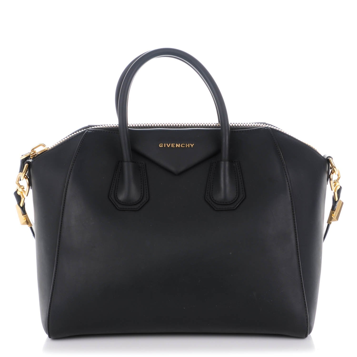 Givenchy Rubber Effect Calfskin Medium Antigona Black 1 of 12