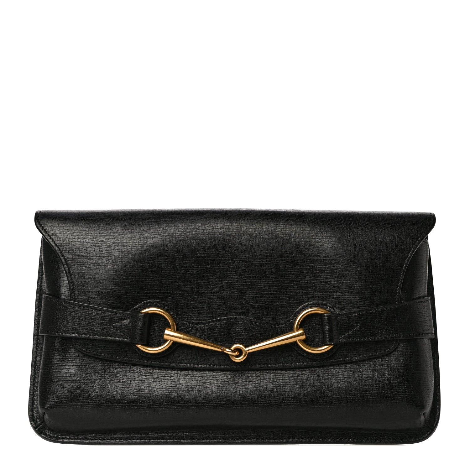 Gucci Calfskin Large Bright Bit Clutch Black 1 of 20