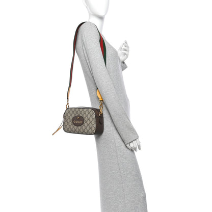 Gucci GG Supreme Monogram Web Neo Vintage Shoulder Bag Beige New Acero Crop 2 of 10