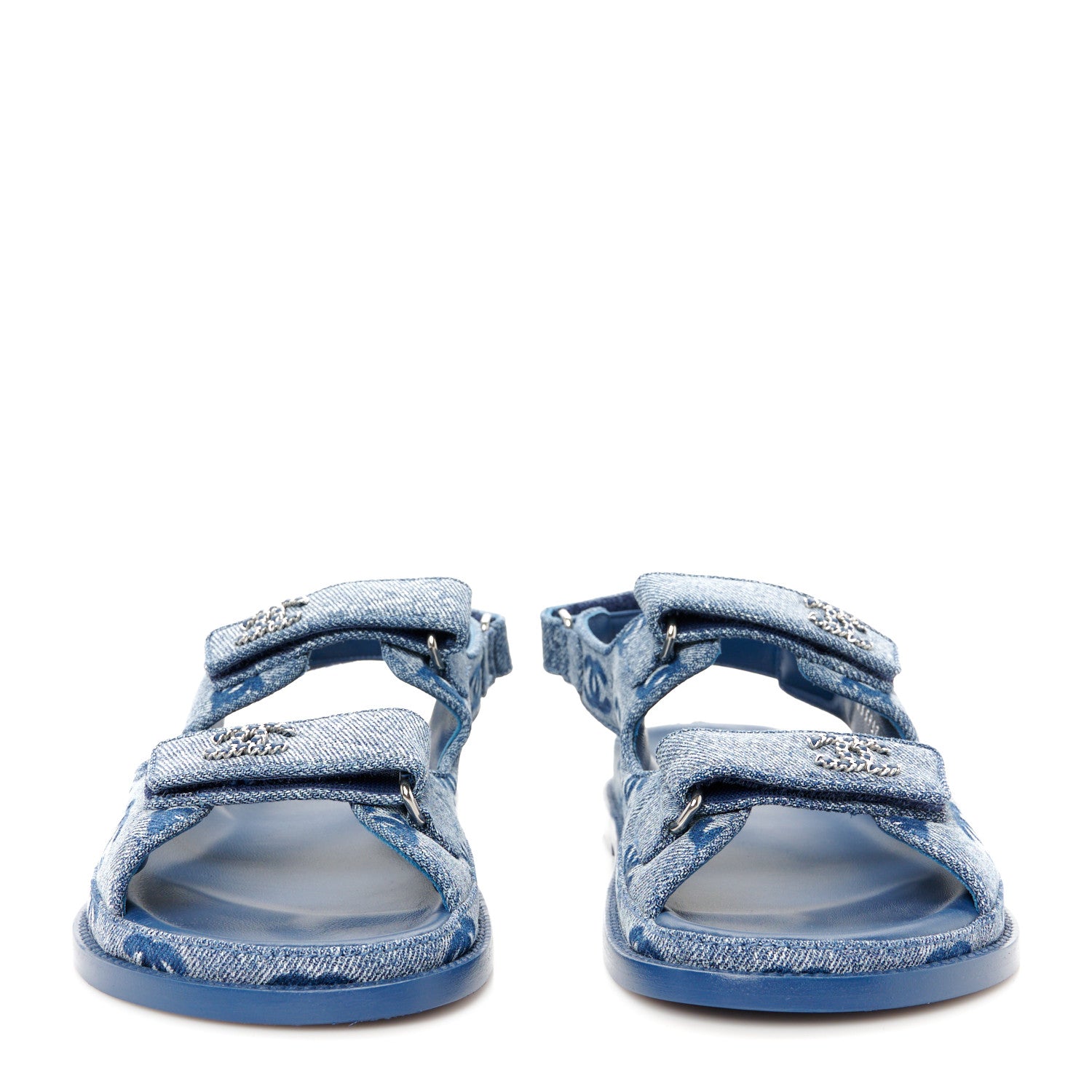 Chanel Denim CC Dad Sandals 39 Blue 1664919 – FASHIONPHILE