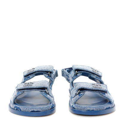 Chanel Denim CC Dad Sandals 39 Blue 3 of 9