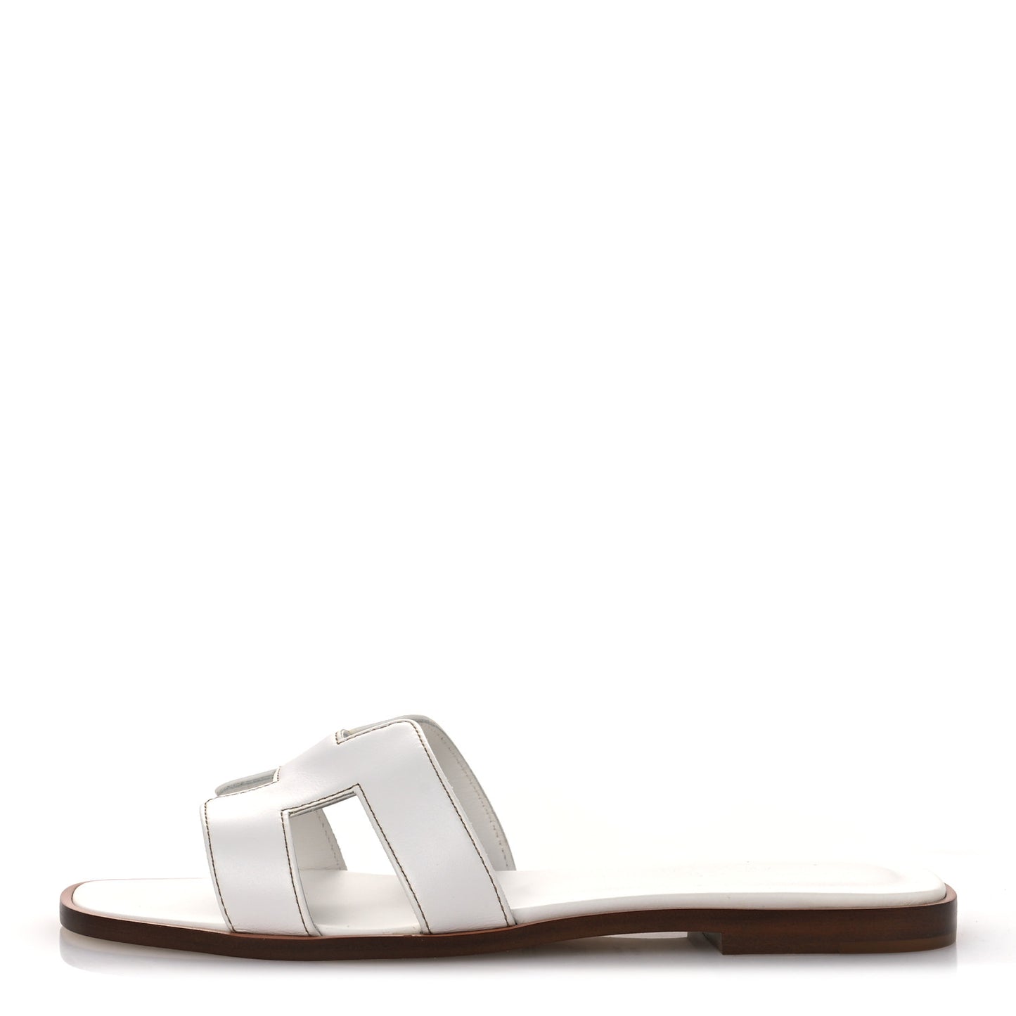 Box Calfskin Oran Sandals 38 White