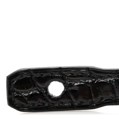 Hermes Shiny Alligator Constance Long Wallet To Go Strap Black 4 of 4