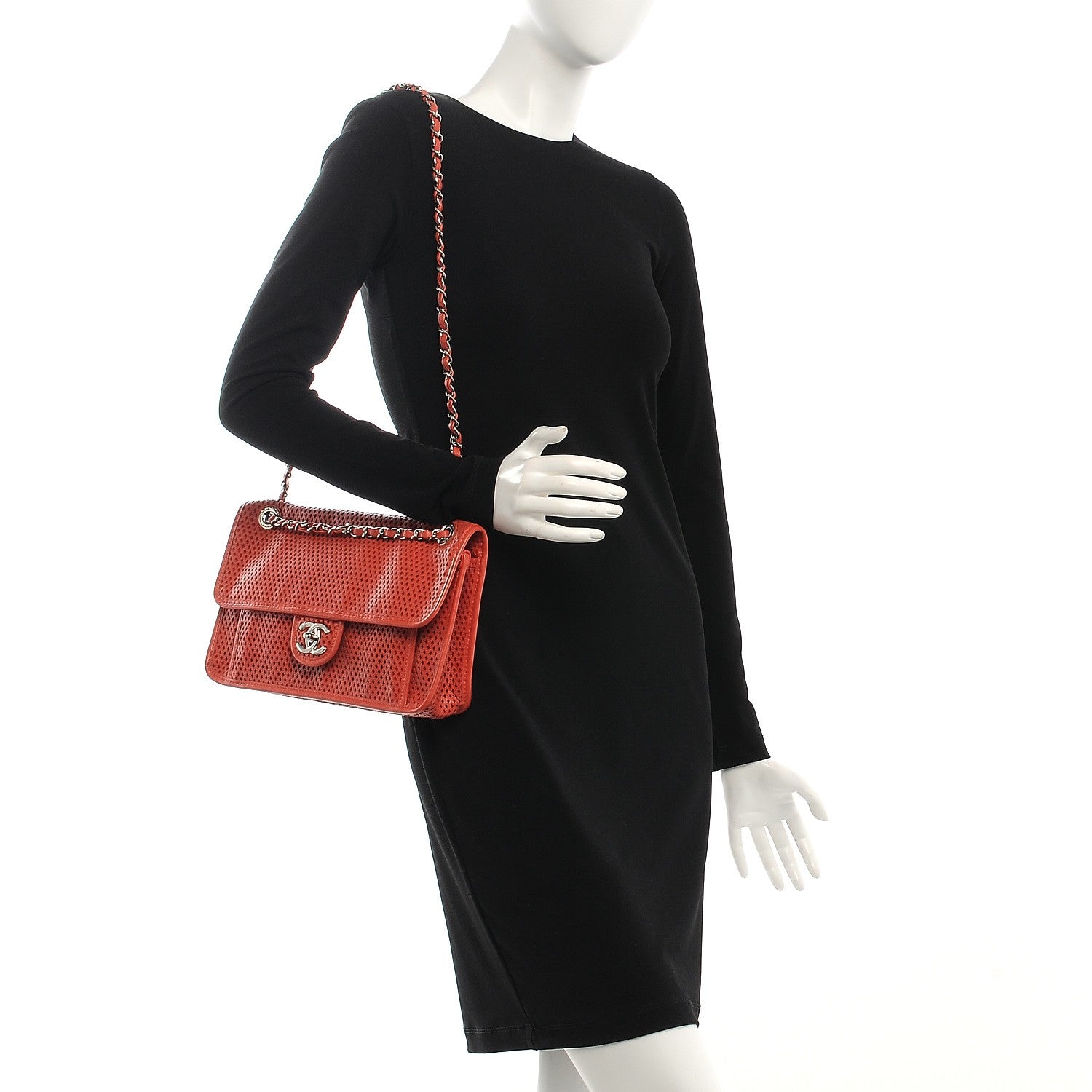 Chanel Perforated Calfskin Up In The Air Flap Red 2 of 8