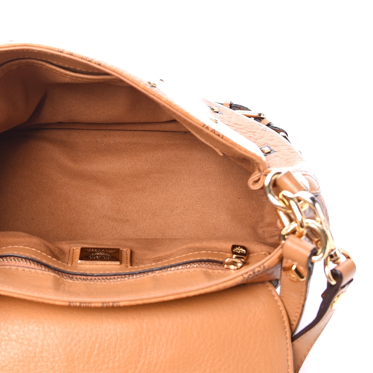 MCM Visetos Crossbody Flap Messenger Cognac 4 of 16