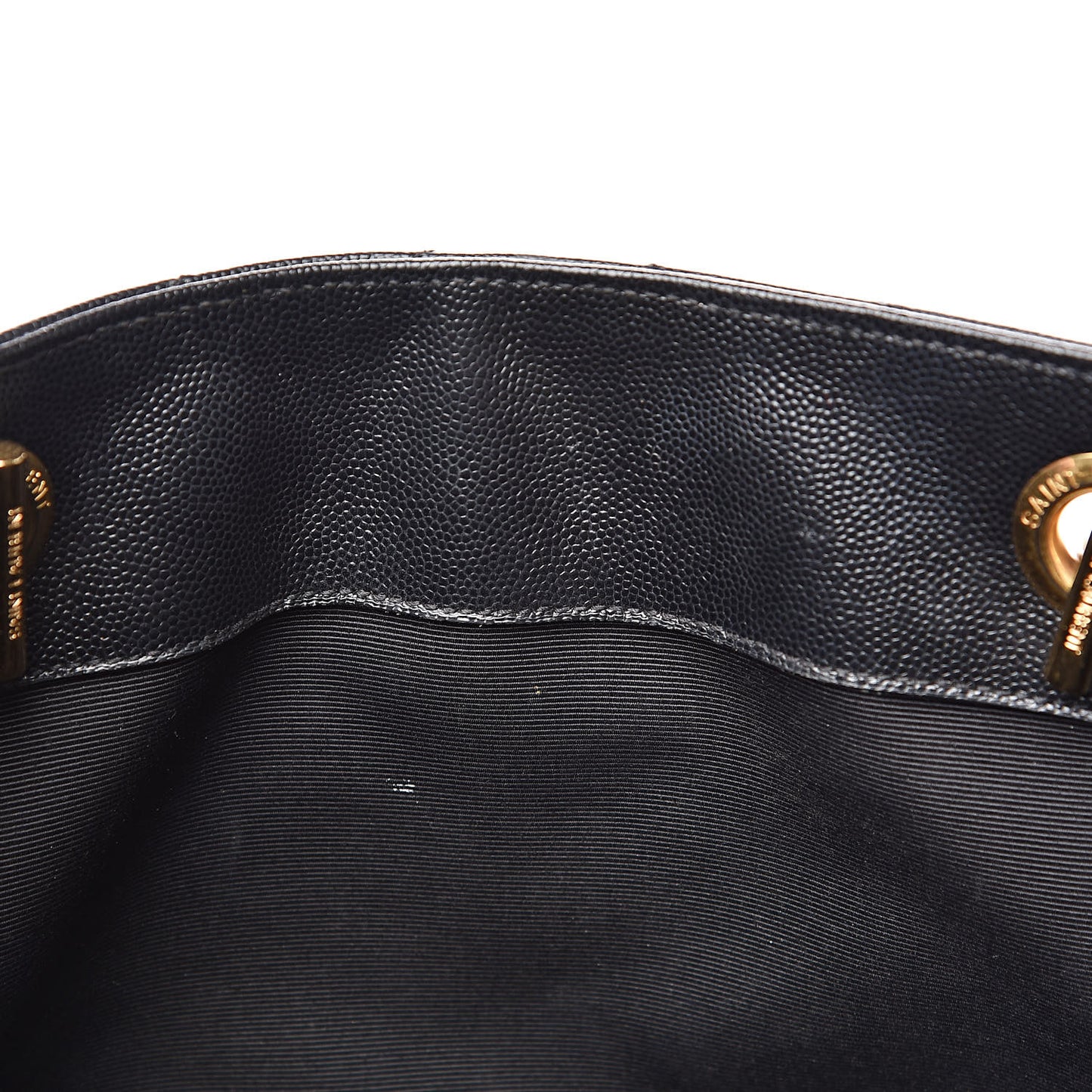 Grain De Poudre Matelasse Chevron Monogram Shopping Bag Black