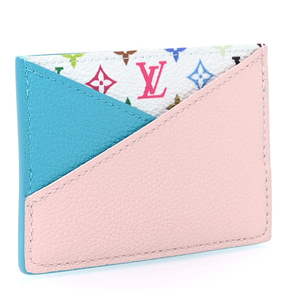 Louis Vuitton LV X TM Monogram Multicolor Criss-Cross Card Holder Kabira Blue Rose 3 of 7